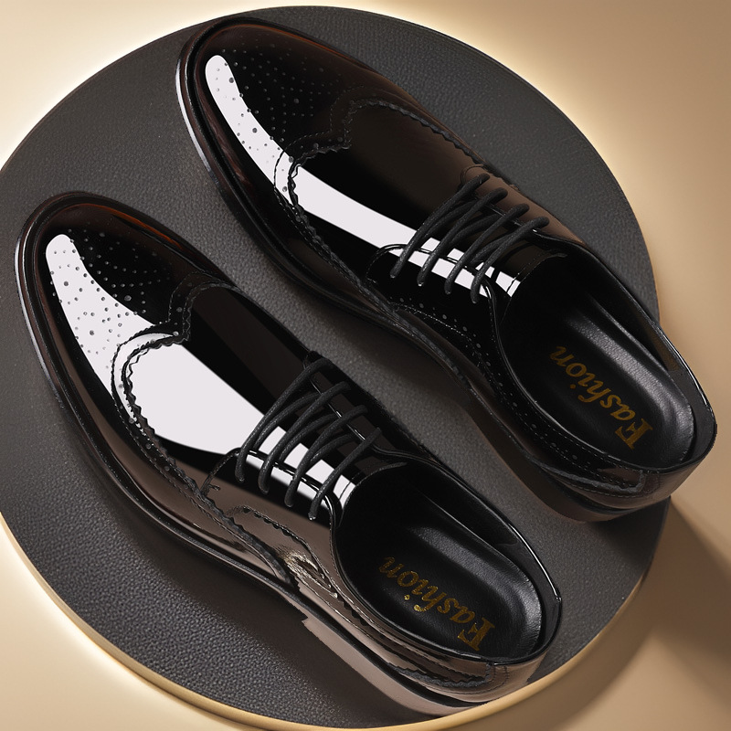 Young Men'S Grooming - Sapatos Sociais Masculinos de Couro Envernizado