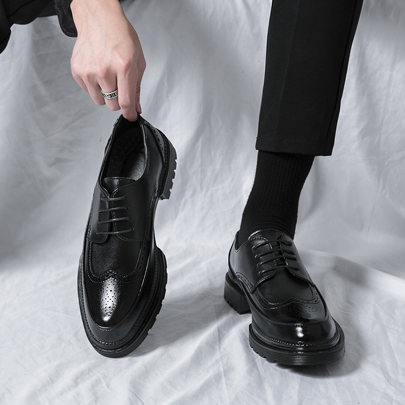Young Men'S Grooming - Novos Sapatos Masculinos de Couro Pretos