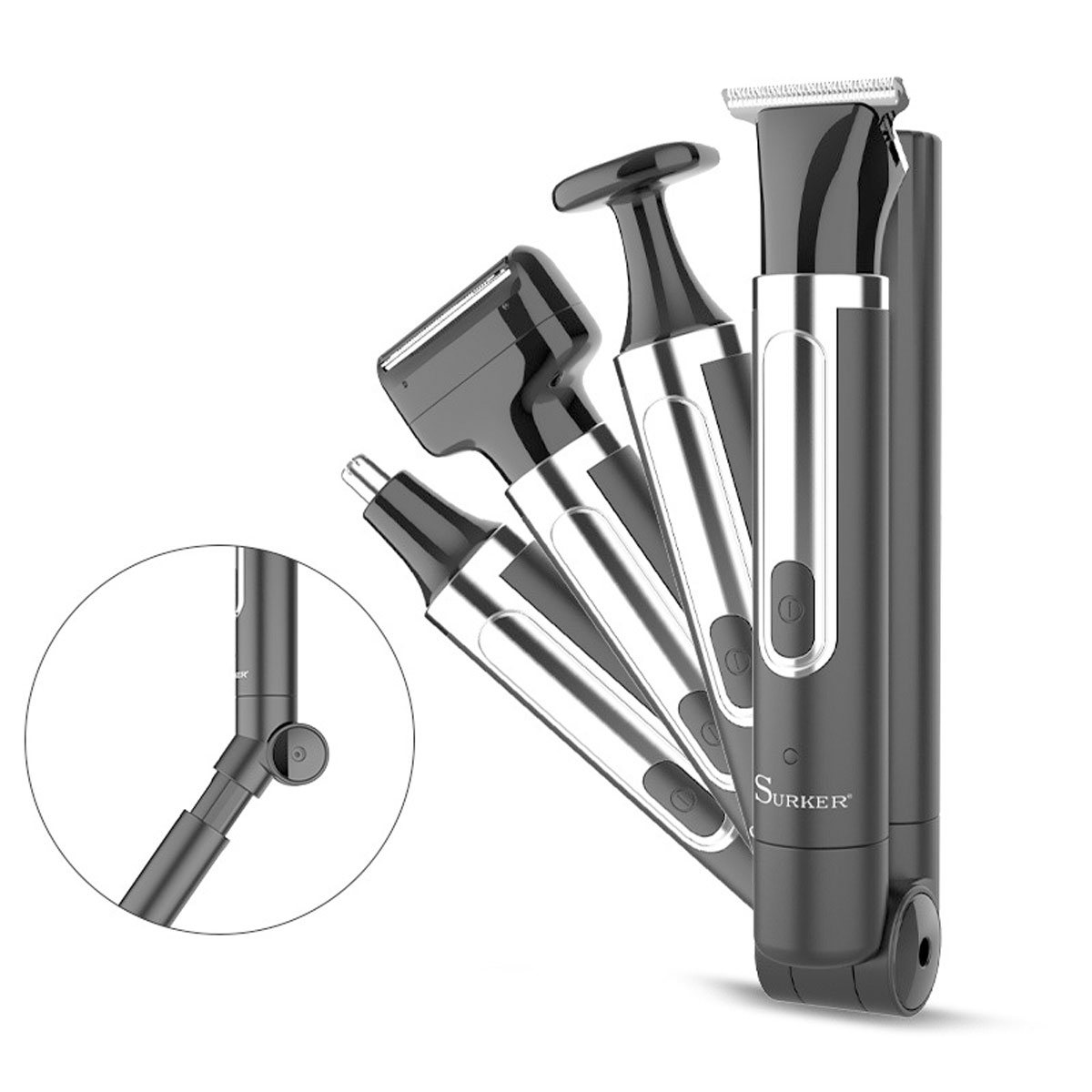 Men'S Grooming Nose Hair Trimmer - Surker 4 em 1 barbeador para