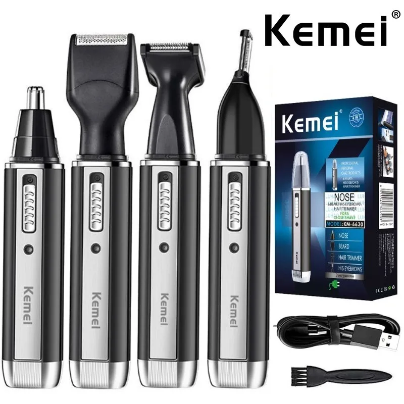 Kemei 4 em 1 aparador para hom - Men'S Grooming Nose Hair Trimmer avaliação e preço