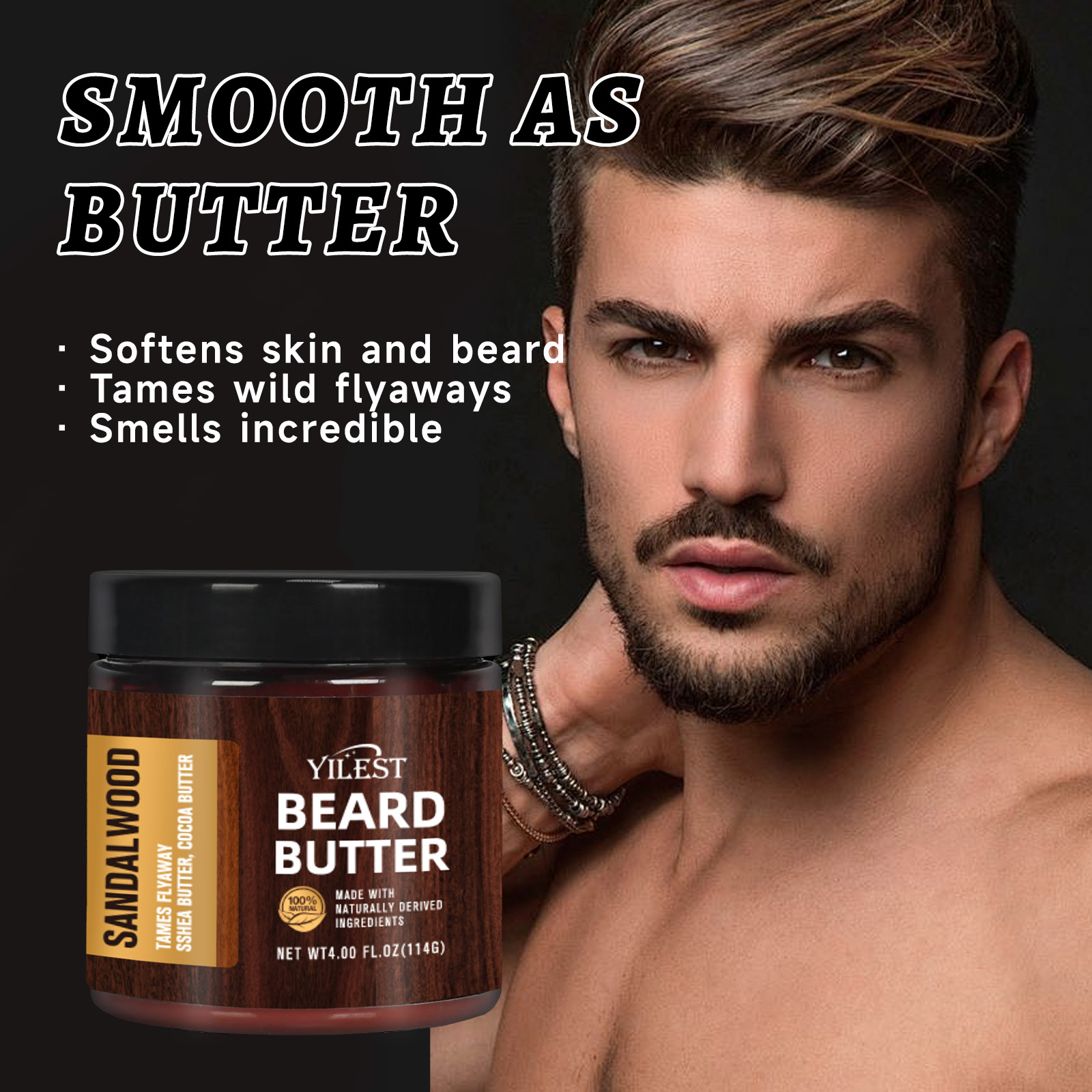 114g manteiga de barba de sând - Aftershave Balm Mens avaliação e preço