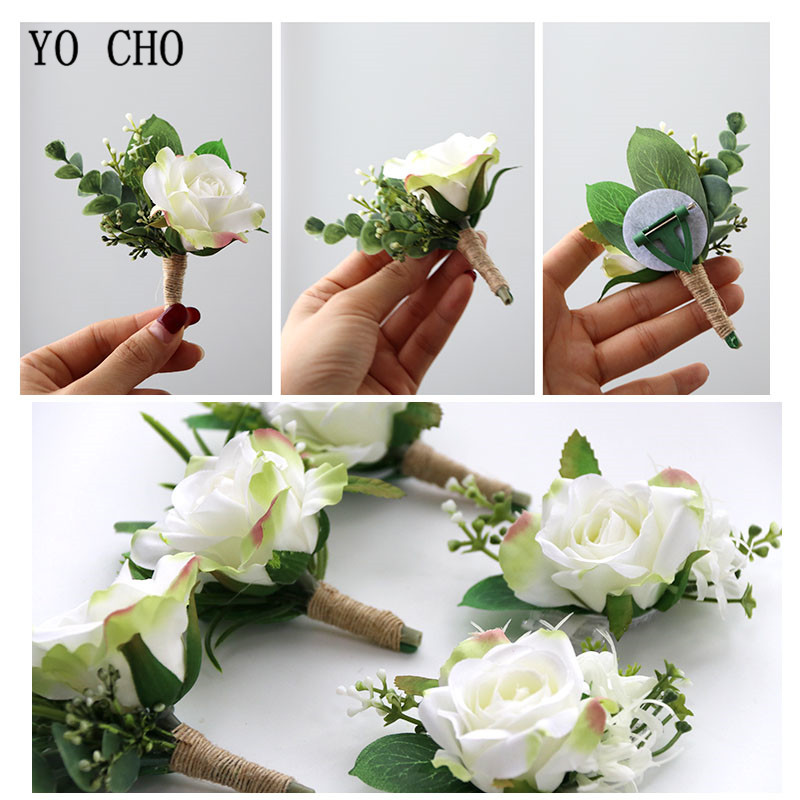 YO CHO-Rosas de seda artificia - Men'S Grooming For Marriage avaliação e preço