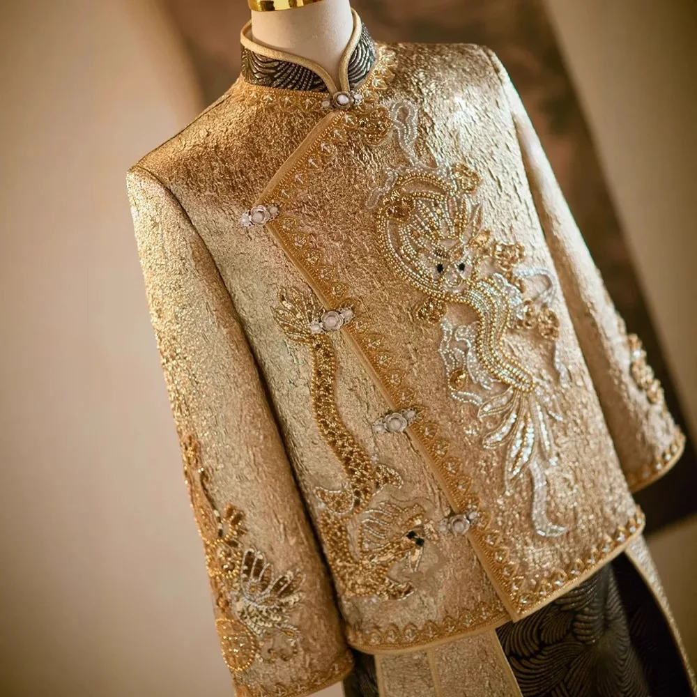 Estilo chinês casamento noivo  - Men'S Grooming For Marriage avaliação e preço
